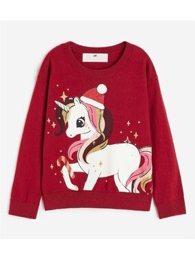 H&M Kids Cotton Sweater with Unicorn Design | 8-10Y
